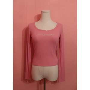 Pink Dramatic  Long Sleeve Top